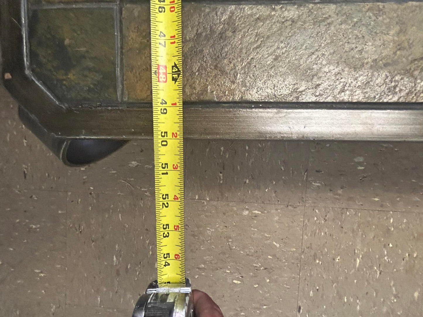 Stylish Slate Top Coffee Table with Wrought Iron Legs