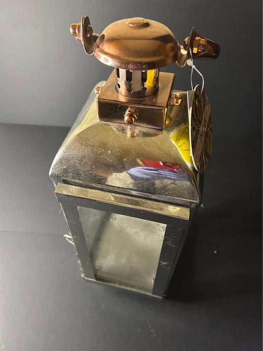 Vintage Copper Lantern - Authentic Nautical Decor