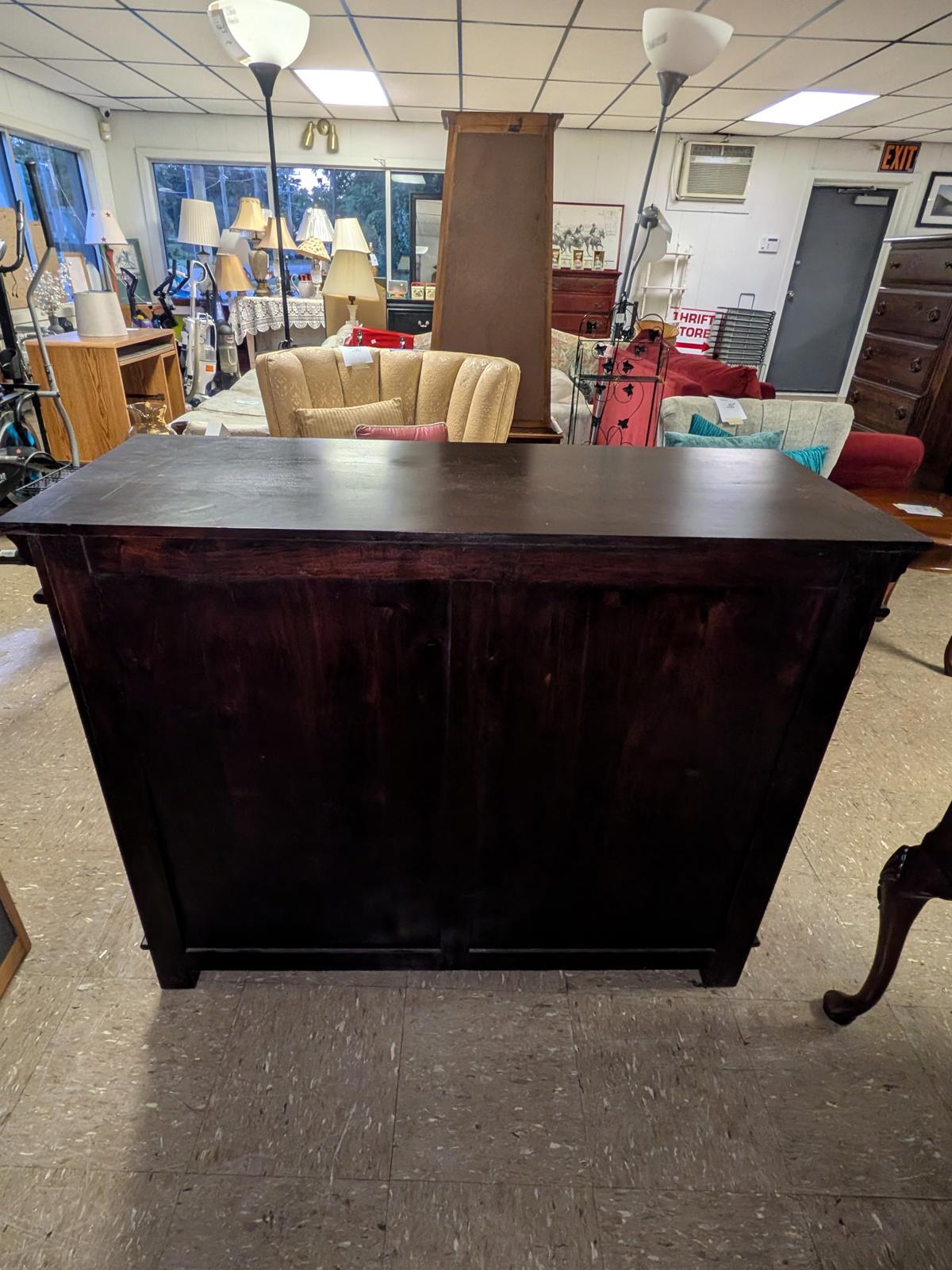 Elegant Vintage Wooden Credenza