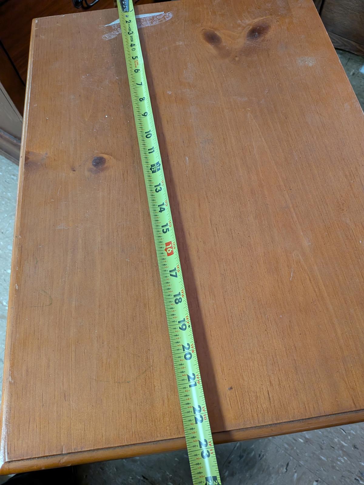 Rustic Wooden Nightstand with Double Drawers