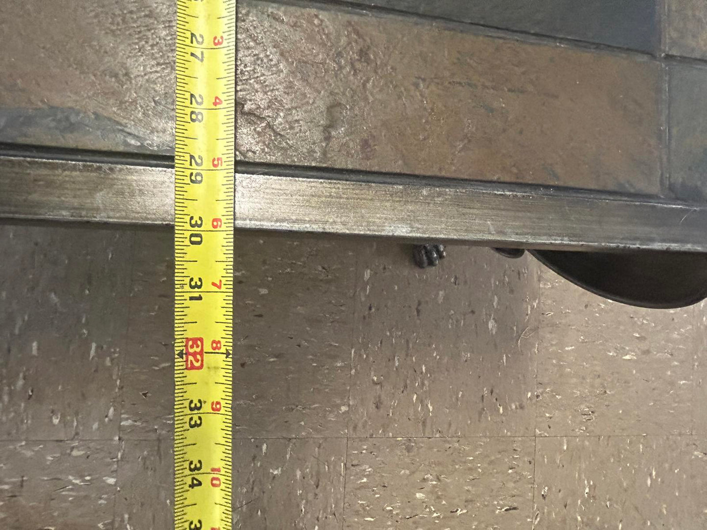 Stylish Slate Top Coffee Table with Wrought Iron Legs