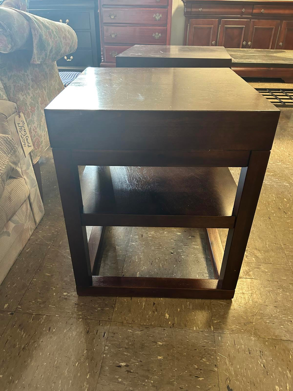 Modern Solid Wood End Table Set
